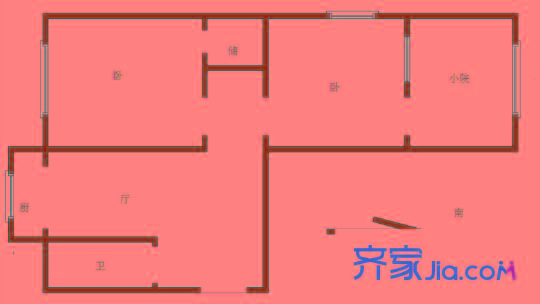 佳園北里 2室 戶型圖
