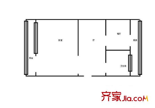 金泉里戶型圖戶型圖 1室1廳1衛(wèi)1廚
