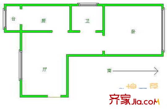 金環(huán)里戶型圖戶型圖 1室1廳1衛(wèi)1廚