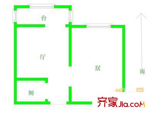 金環(huán)里戶型圖戶型圖 1室1廳1衛(wèi)1廚