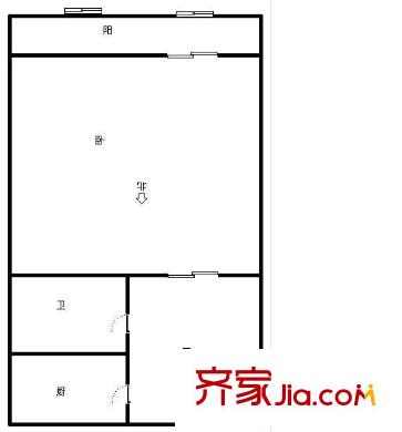 惠森花園戶型圖戶型圖 1室1廳1衛(wèi)1廚