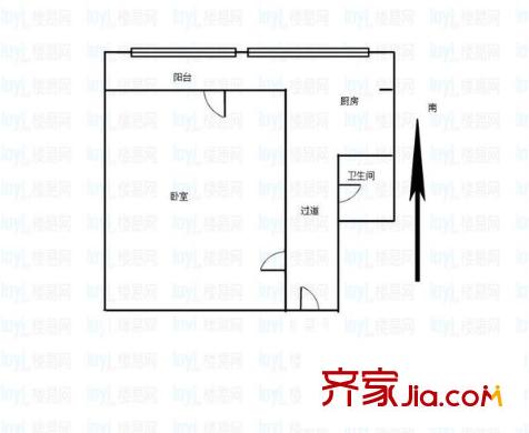 建新東里 1室 戶型圖