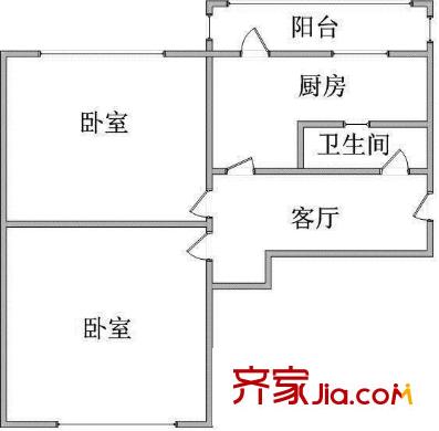 建新東里 2室 戶型圖