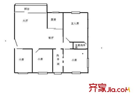 市桥富华园户型图富华园 4室 户型图 4室2厅1卫1厨