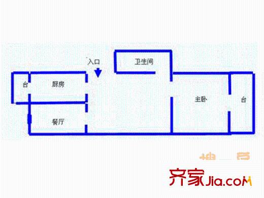 建新東里戶型圖戶型圖 1室1廳1衛(wèi)1廚