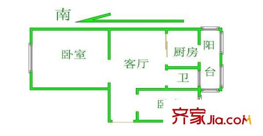 佳寧里戶(hù)型圖戶(hù)型圖 2室1廳1衛(wèi)1廚