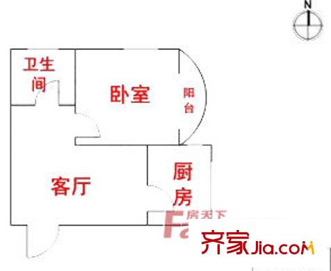學(xué)湖里戶型圖戶型圖 1室1廳1衛(wèi)1廚