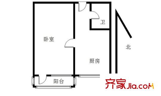 學(xué)湖里 1室 戶型圖