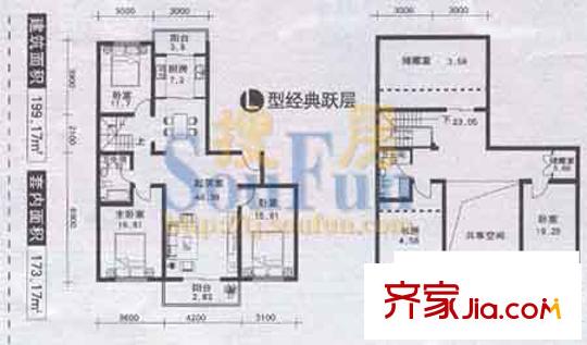桂荷園戶型圖L戶型 5室2廳2衛(wèi)1廚
