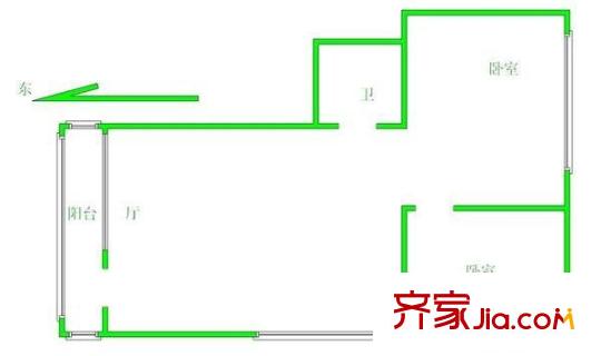 誼城公寓 0室 戶型圖