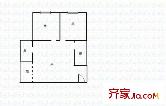 杏坛小区 2室 户型图