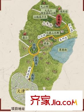 悠然墅交通圖區(qū)位圖