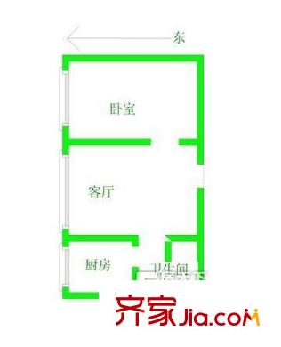 泰達(dá)時代戶型圖戶型圖 1室1廳1衛(wèi)1廚