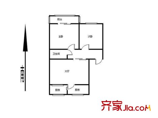 居華里戶型圖戶型圖 2室1廳1衛(wèi)1廚
