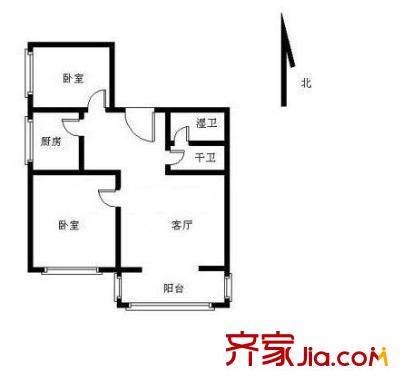 居華里 2室 戶型圖