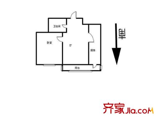 瑩華里戶型圖戶型圖 1室1廳1衛(wèi)1廚