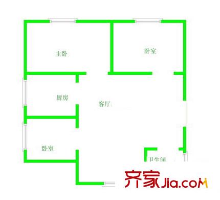 瑩華里戶型圖戶型圖 3室1廳1衛(wèi)1廚