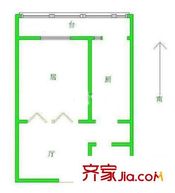 瑩華里戶型圖戶型圖 1室1廳1衛(wèi)1廚
