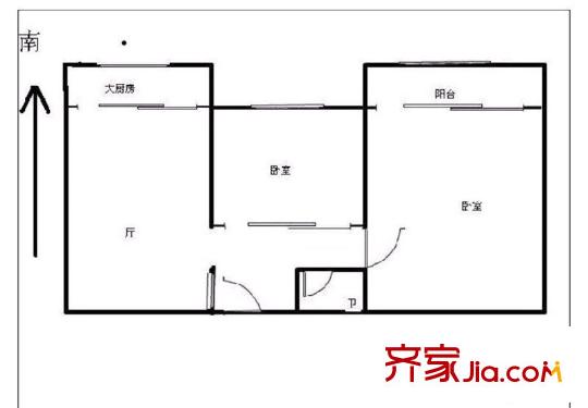 美景園戶型圖戶型圖 2室1廳1衛(wèi)1廚