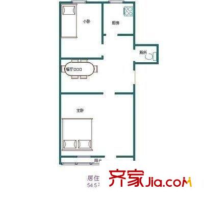 安華里戶型圖戶型圖 2室1廳1衛(wèi)1廚