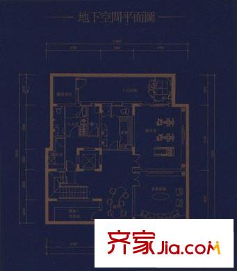 西康路36號(hào)別墅戶型圖B-NO.25地下空間平面圖 4室2廳3衛(wèi)