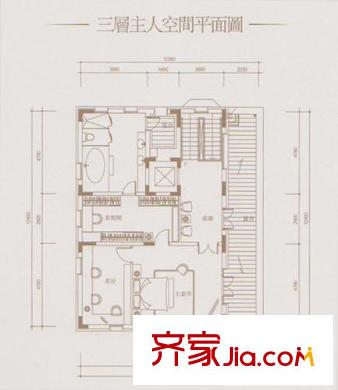 西康路36號(hào)別墅戶型圖B-NO.33,35-40三層平面圖 4室2廳3衛(wèi)