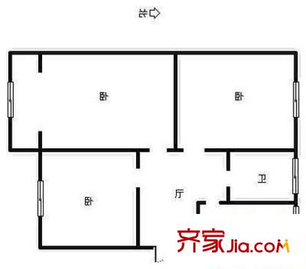 天達(dá)里戶型圖戶型圖 3室1廳1衛(wèi)1廚