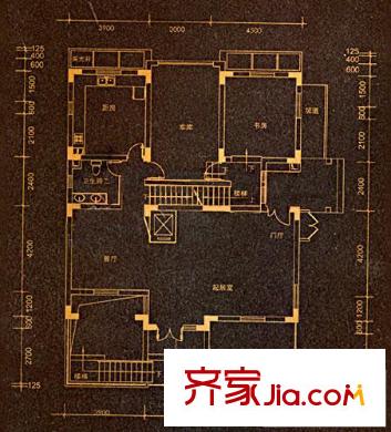 檀府戶型圖G戶型首層 2室3廳1衛(wèi)