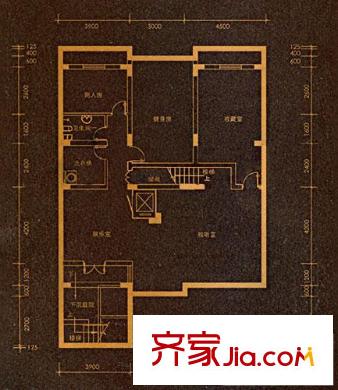 檀府戶型圖G戶型地下層 3室2廳1衛(wèi)