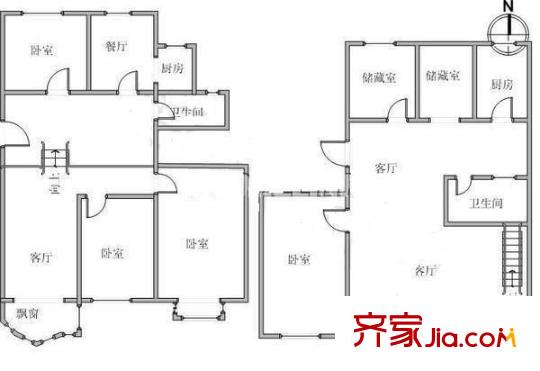 隆鵬公寓戶型圖戶型圖 4室2廳2衛(wèi)2廚