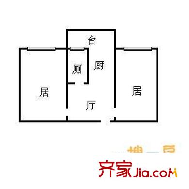 淦江東里戶型圖戶型圖 2室1廳1衛(wèi)1廚
