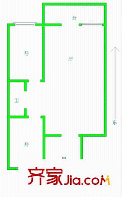 淦江東里戶型圖戶型圖 2室1廳1衛(wèi)1廚
