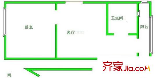 芳園里?塘沽區(qū)戶(hù)型圖戶(hù)型圖 1室1廳1衛(wèi)1廚