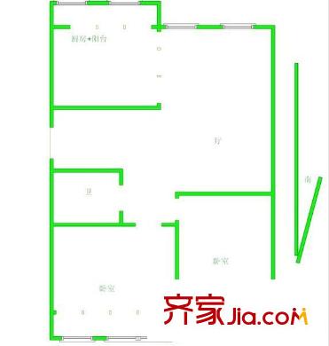 芳園里?塘沽區(qū)戶(hù)型圖戶(hù)型圖 2室1廳1衛(wèi)1廚