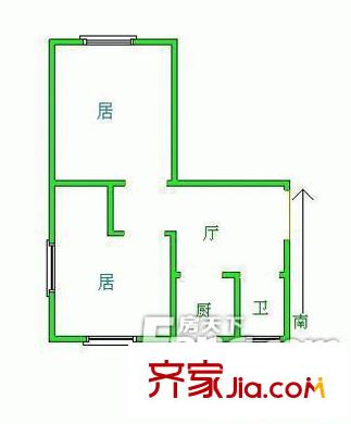 泰通公寓戶型圖戶型圖 2室1廳1衛(wèi)1廚