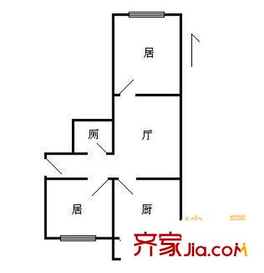 觀景里戶型圖戶型圖 2室1廳1衛(wèi)1廚