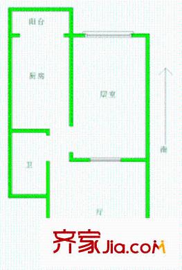 泰通公寓戶型圖戶型圖 1室1廳1衛(wèi)1廚