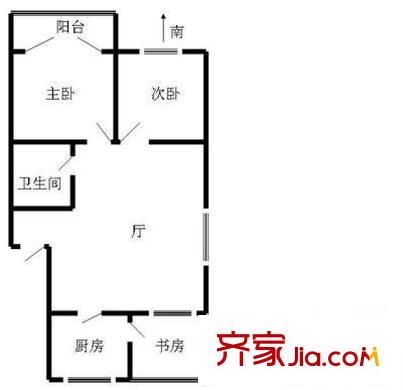 泰通公寓戶(hù)型圖戶(hù)型圖 3室1廳1衛(wèi)1廚