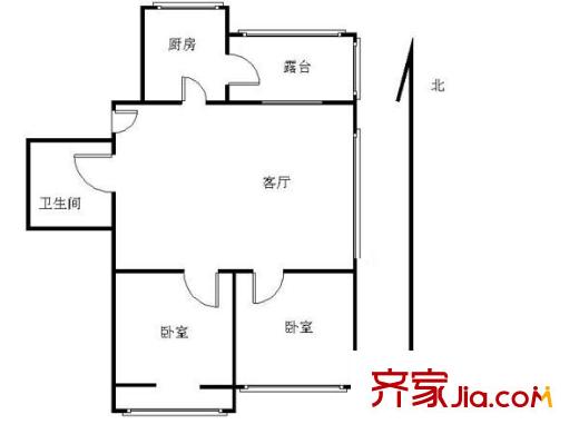 泰通公寓 2室 戶型圖