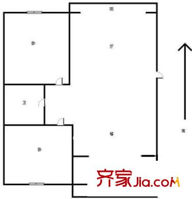 華陽里戶型圖戶型圖 2室2廳1衛(wèi)1廚