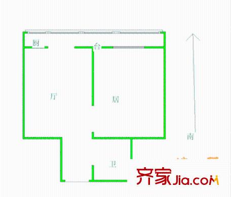 華陽里戶型圖戶型圖 1室1廳1衛(wèi)1廚