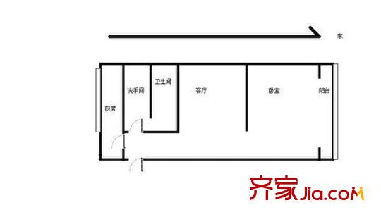 華陽里 1室 戶型圖