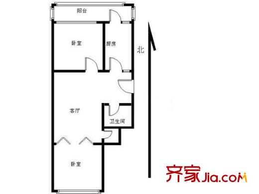 昌寧南里 2室 戶型圖