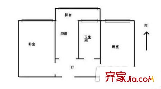 昌寧南里 2室 戶型圖