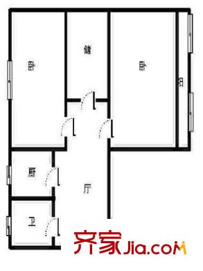 昌寧南里戶型圖戶型圖 2室1廳1衛(wèi)1廚