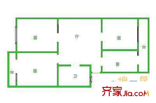 云居里戶型圖戶型圖 3室1廳1衛(wèi)1廚