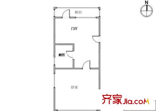 鶴園北里戶型圖戶型圖 1室1廳1衛(wèi)1廚
