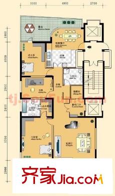方正山海天戶型圖A1-4A2-4戶型 3室2廳2衛(wèi)