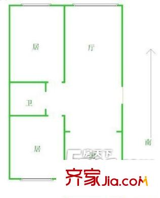 寶瀾園戶型圖戶型圖 2室1廳1衛(wèi)1廚