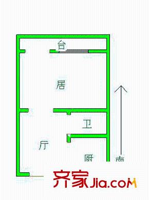 西青道樓戶型圖戶型圖 1室1廳1衛(wèi)1廚